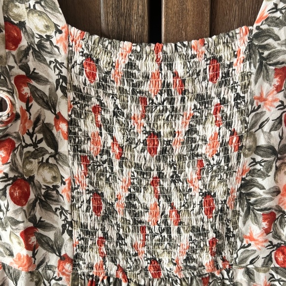 Abercrombie & Fitch Knot-Front Fruit Print Mini Dress Size LP - Picture 6 of 8